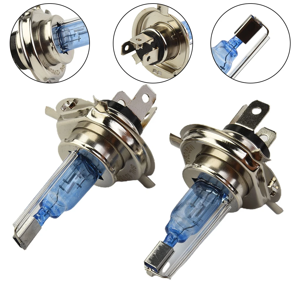 

Headlight Light Bulb Super Bright White Light 2pcs Bright Good Light Transmission H4 HID Modified Easy To Install