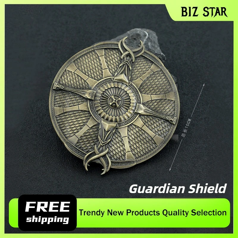 10 cm/3.93 pollici God of War Guardian Shield Kratos Periferiche di gioco Attrezzatura protettiva in metallo Modello di arma Ornamento da tavolo Giocattolo regalo