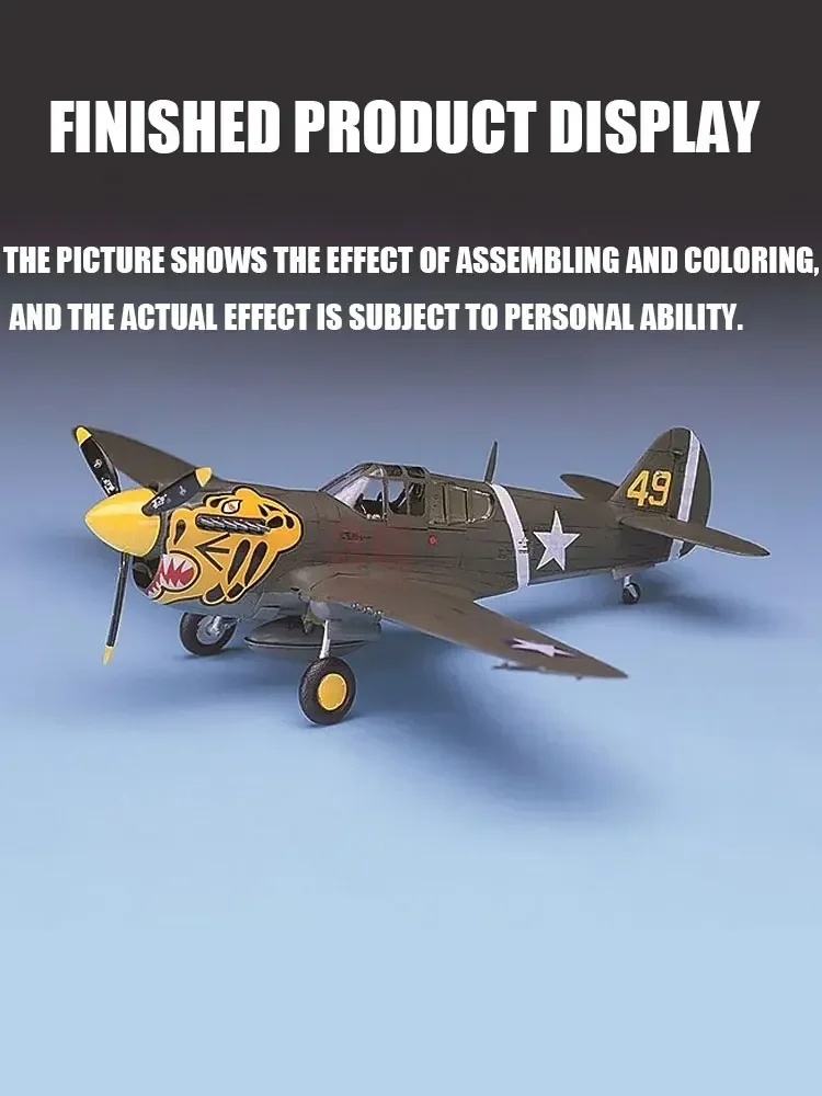 Academy ประกอบเครื่องบินโมเดล 12468 American P-40E Warhawk 1/72 Scale