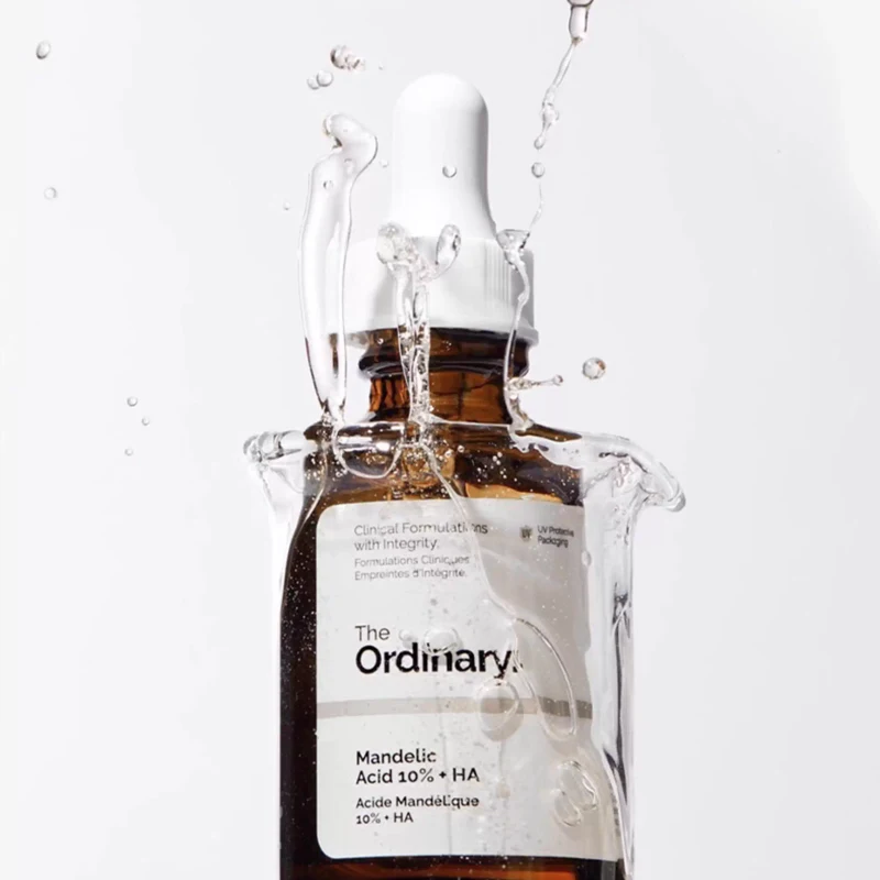 Mandelsäure 10 % + HA Regulieren fettige, akne neigende Haut. Sanftes Gesichtspeelingsserum gegen Feuchtigkeit, Hautpflege, stumpfe Textur