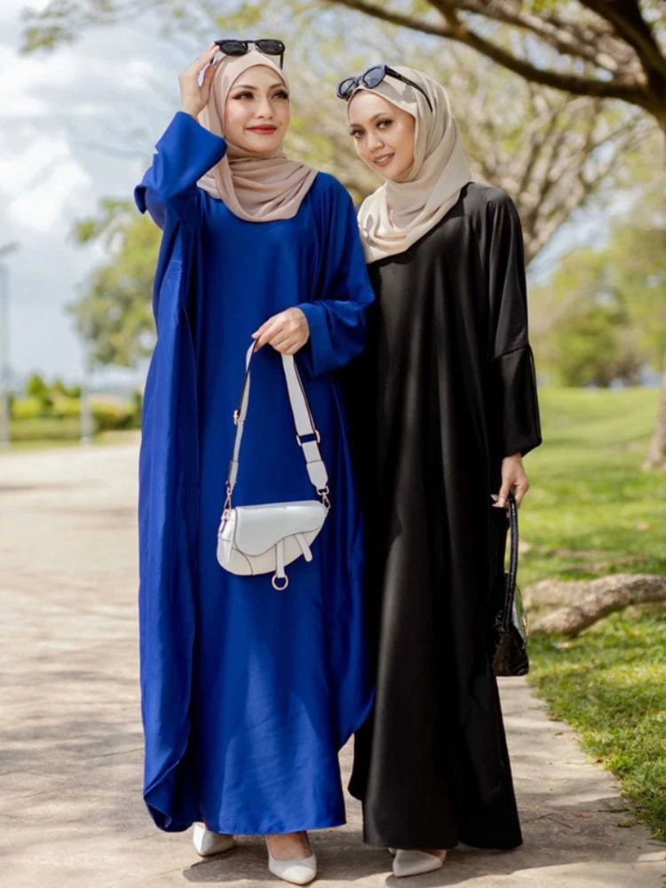 

Ramadan Batwing One Piece Prayer Abaya Dubai Muslim Hijab Dress Abayas for Women Jilbab Kaftan Long Khimar Robe Islam Clothes