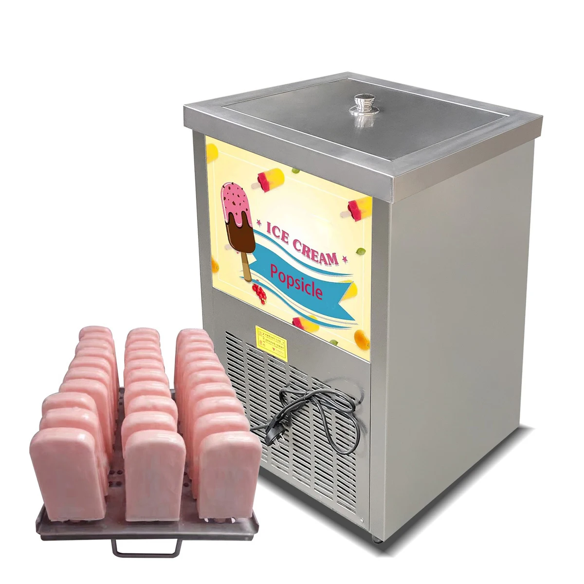 1 Mold Electric Commercial Fruit Ice Cream Machine Automatic Manual Popsicle Maker Quick-Freezing Making