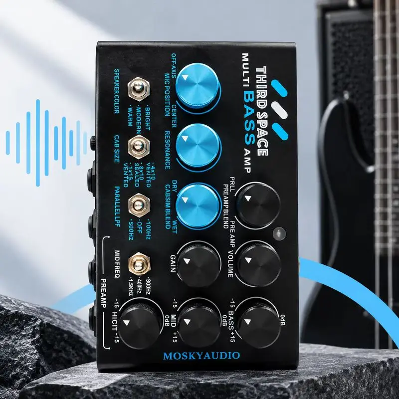 MOSKY THIRD SPACE MULTI BASS AMP Multi Effects Pedal functional box simulation effect device For Guitar Live Performance