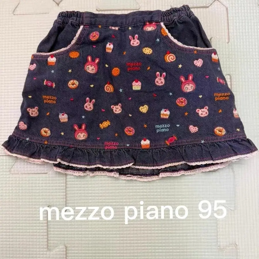 Japanese Cartoon Mp Printed Jojifuku Mini Skirt Autumn New Sweet Girl All Match Elastic Waist Fairy Core Denim Y2k Skirt