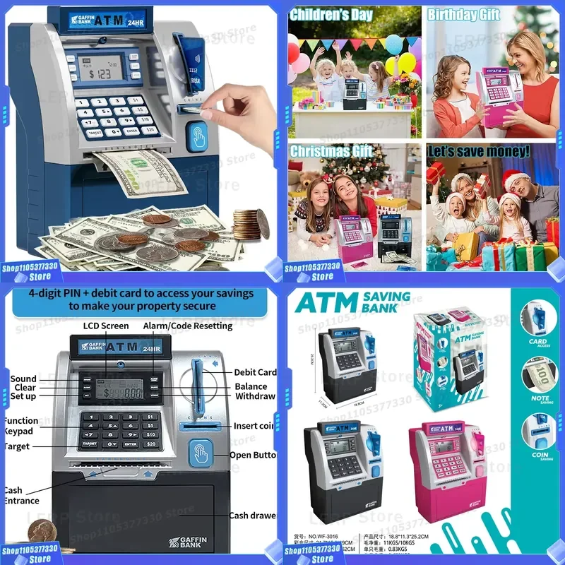 لعبة بنك صغير كهربائي للأطفال، - مراجعة Kids Education Savings وسعره
