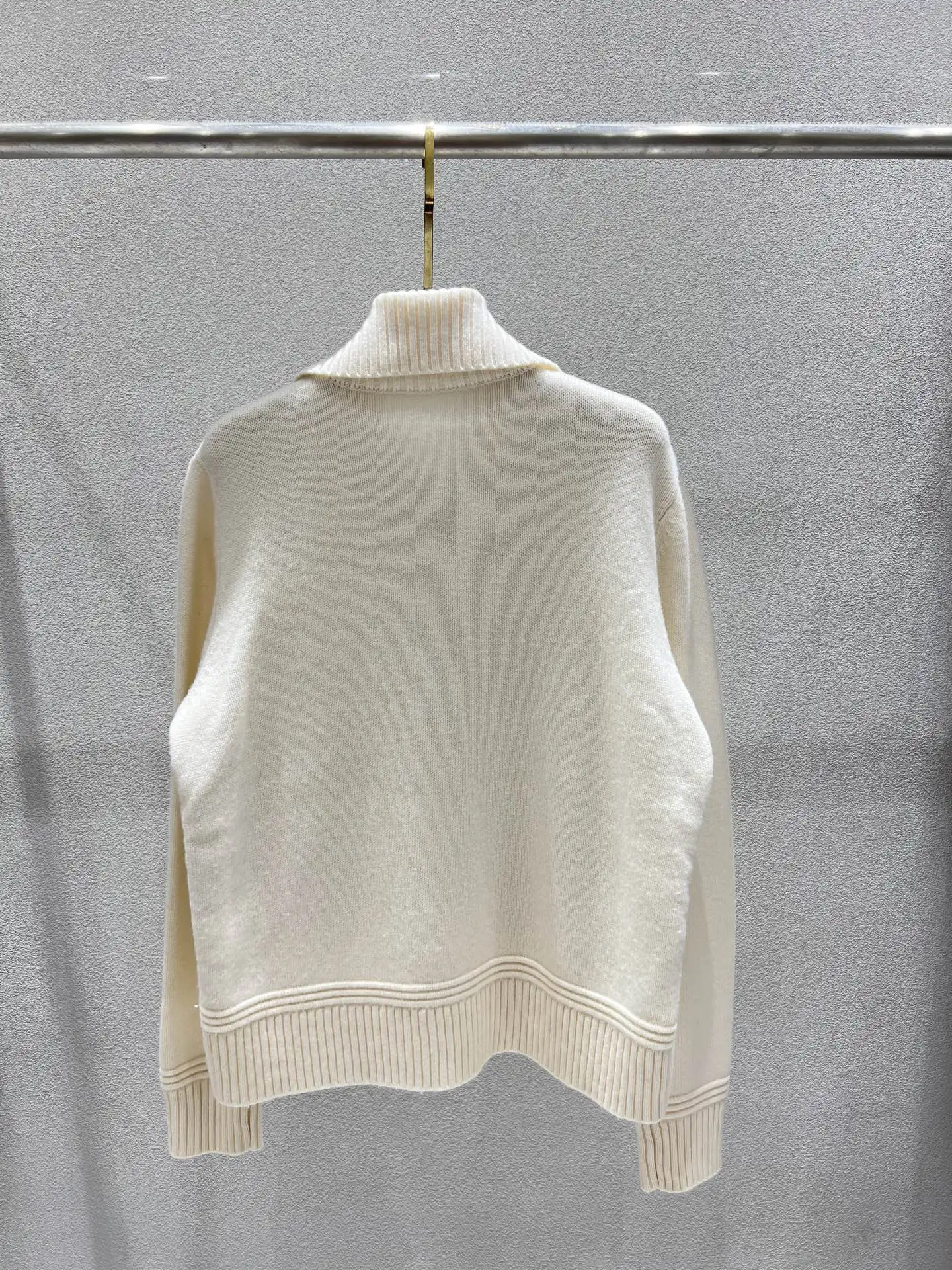 Otoño e Invierno nueva moda de alta calidad Casual Cachemira costura abajo chaqueta solapa Cardigan mujeres