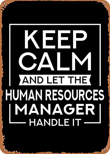 

Keep Calm HR Manager Vintage Look Metal Sign Patent Art Prints Retro Gift 8x12 Inch