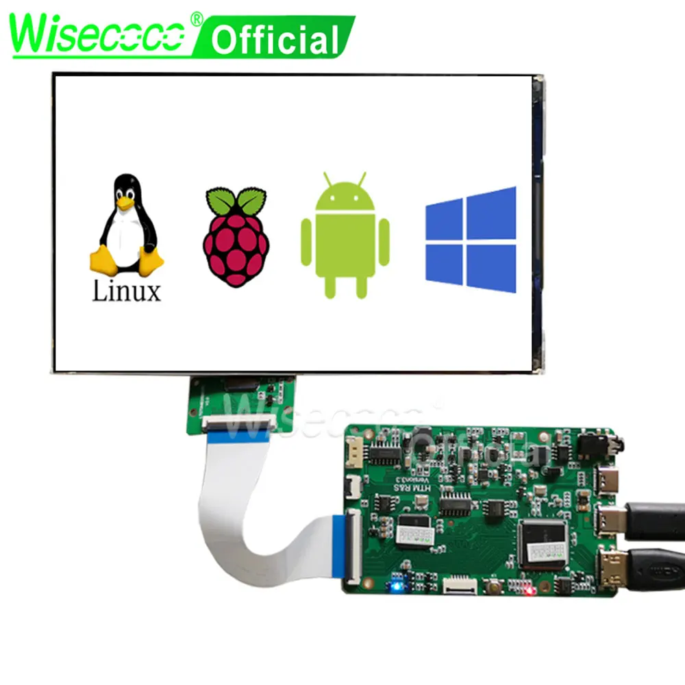 

Wisecoco 7 inch IPS Display 1920x1200 TFT LCD Raspberry Pi 4 Support TV Box Game Console Canera PS4 MIPI 60HZ Controller Board