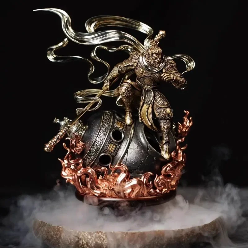 Bronze Master Black Myth Sun Wukong Fighting and Victorious Over Buddha Incense Burner Tibetan Silver Bronze Limited Edition