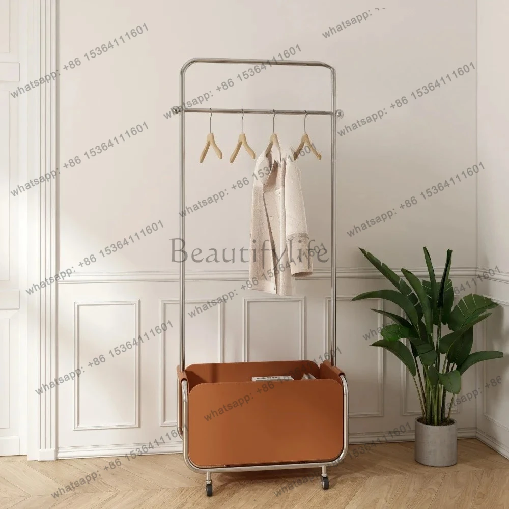 

X4 Nordic Antique Style Simple Home Movable Clothes Rack