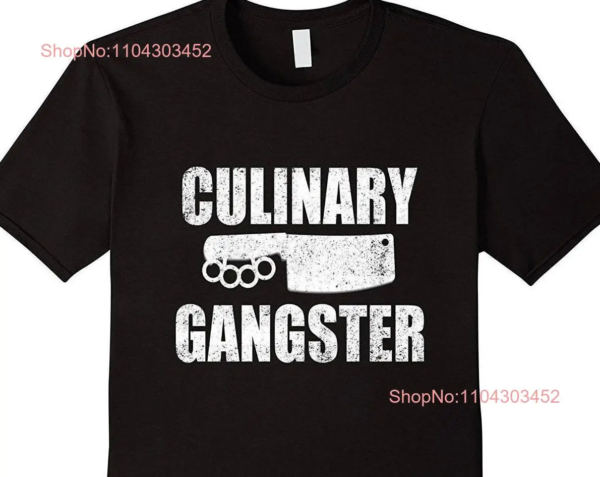 Culinary Gangster Chef T Shirt Cooking Funny Knife for Foodie long or short sleeves