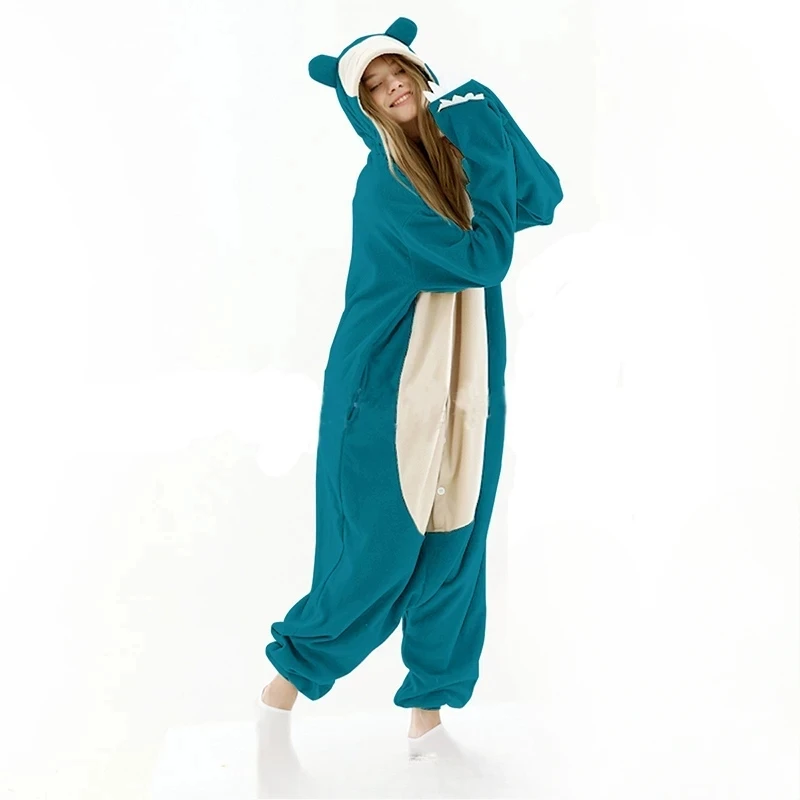 Animal Kigurumi Unicorn Snorlax Cartoon Suit Women Pajama Anime Onesies for Adult Men Onsie Boy Girls Home Wear Couple Set