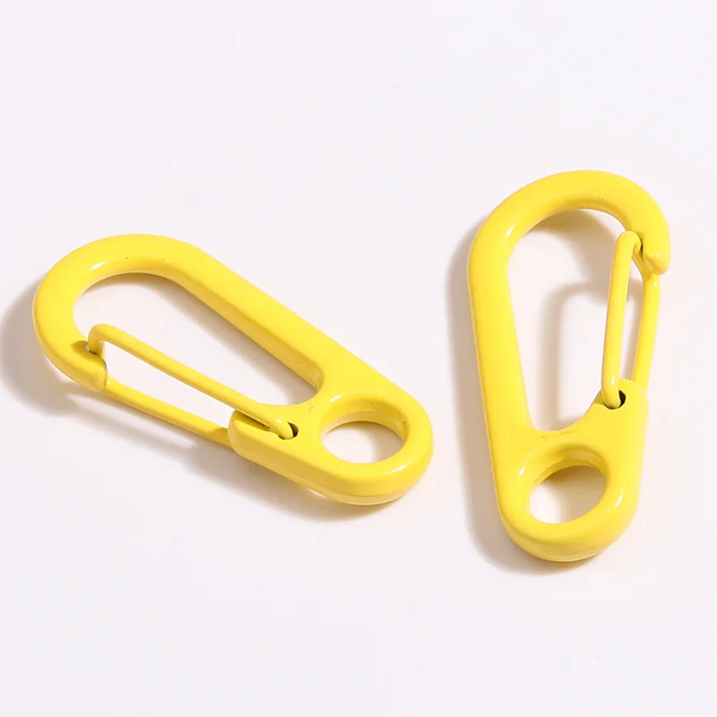 10pcs Cute Candy Color Snap Hook Keychain Ring Metal Spring Fastener Buckle Car Key Ring For Handmade Jewelry Making Accessorie