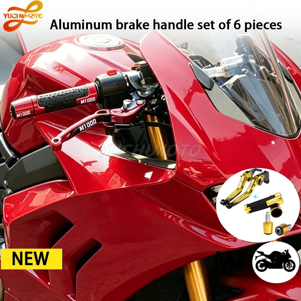 Motorcycle Adjustable For DUCATI M1000 2000 2001 2002 2003 2004 2005 Brake Clutch Lever Handlebar Hand Grips Ends