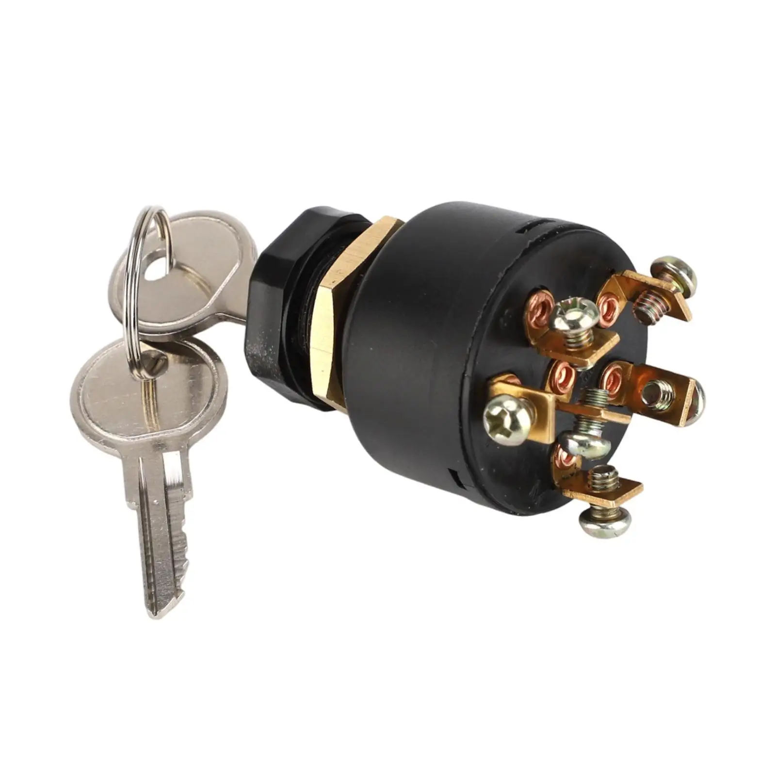 Car Starter Switch Metal Ignition Key Set Compact 4.55x3.65 Cm Black for Custom Car and Motorcycle Retrofit