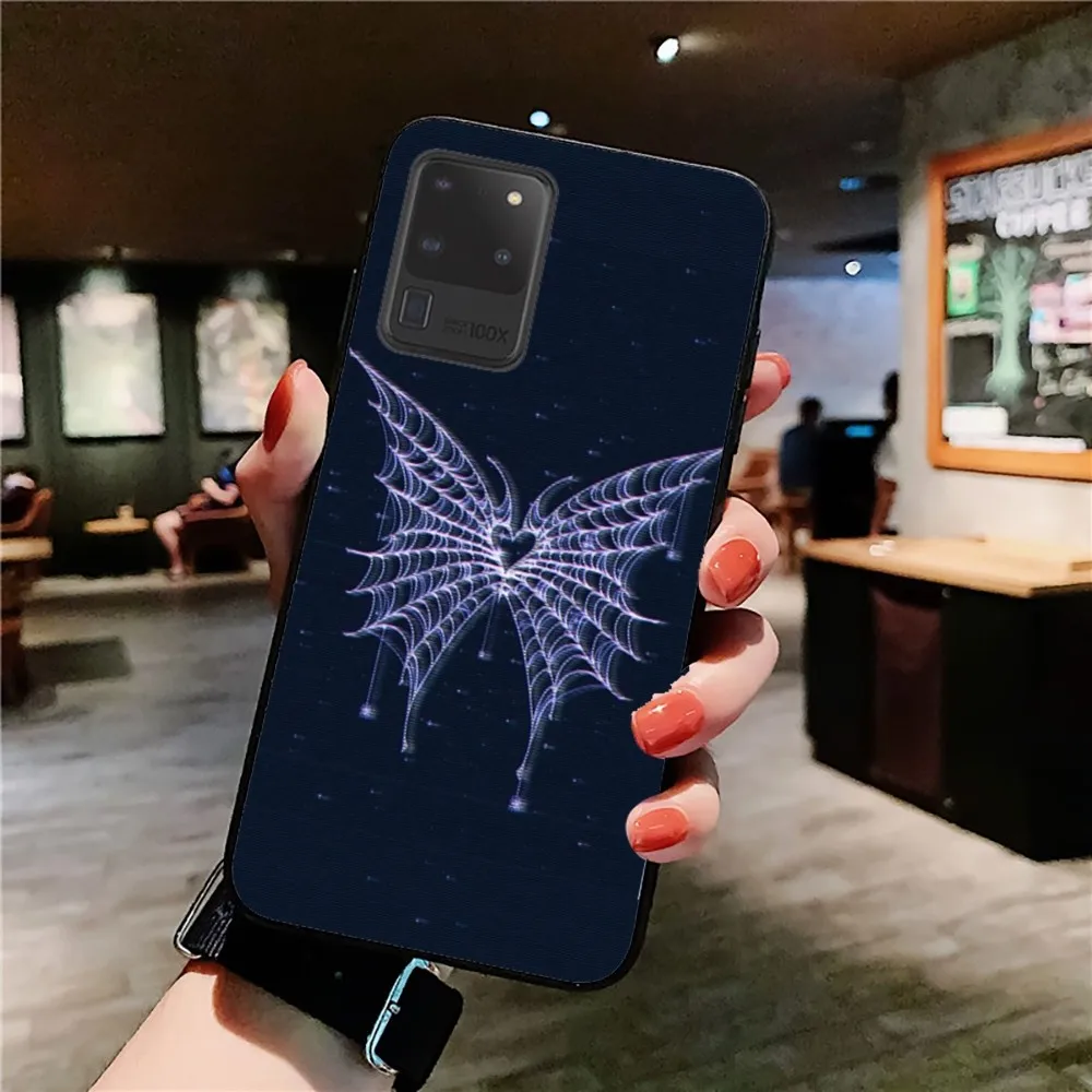 Cool Spider Web Heart Phone Case For Samsung S 9 10 20 21 22 23 30 23plus lite Ultra FE S10lite Fundas