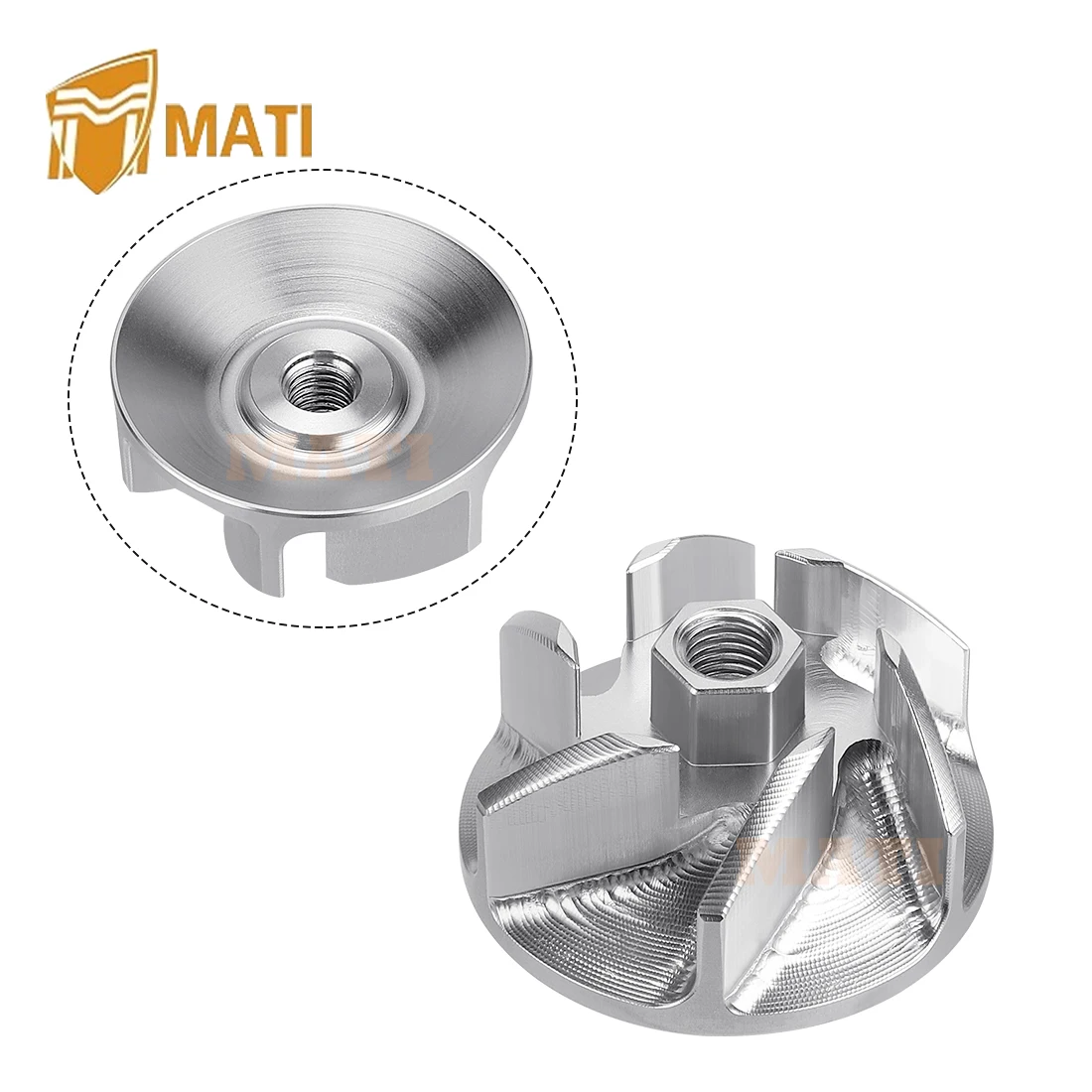 M Mati Waterpomp Waaier Aluminium Voor Honda Cr500r 1985-2001 Oem #19215-ka5-690 Garantie 1 Jaar