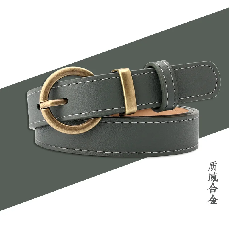 New 2.4cm Belt Women Leather Belts for Women Pin Buckles Red Black Camel Waist Ladies Belt for Wholesale Drop Shipping