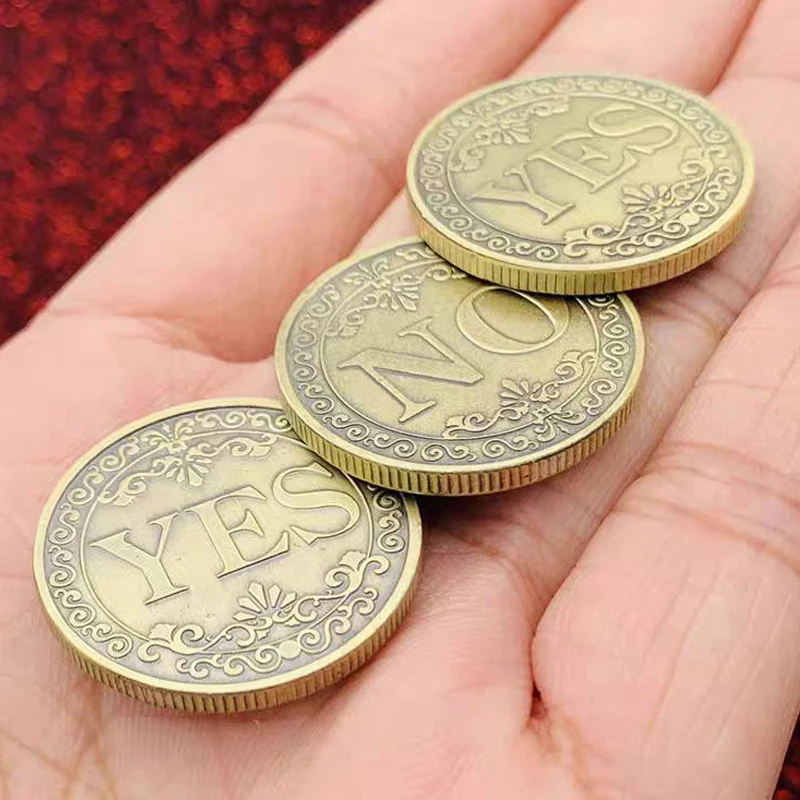 10PCS Yes No Decision Making Flipping Coin Fidget Toys For ADHD And Anxiety Party Games Adults Kids Funny Gifts