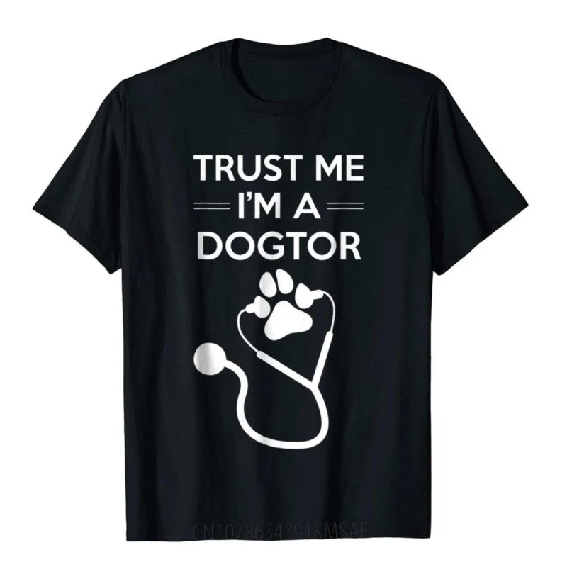 

Рубашка Trust Me I'm A Dogtor, забавный ветеринарный подарок, стандартная футболка для мужчин, хлопковая футболка в японском стиле, модная