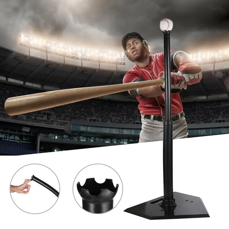 

Baseball Bat Swing Training Tees Softball Batting Ball Holder Baseball Beginner Exercise Swing Trainer Rubber Material 1m Height