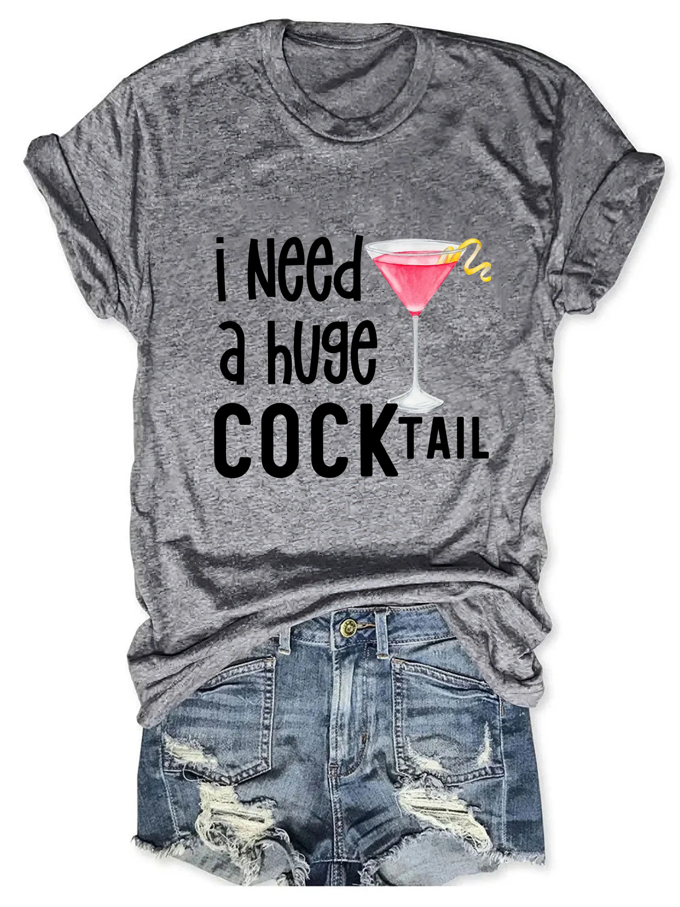 

I Need a Huge TShirt Funny Drinking Shirt Alcohol Shirt Funny Women Summer Short Sleeve Tee Beer Lover Gift Sister Gift