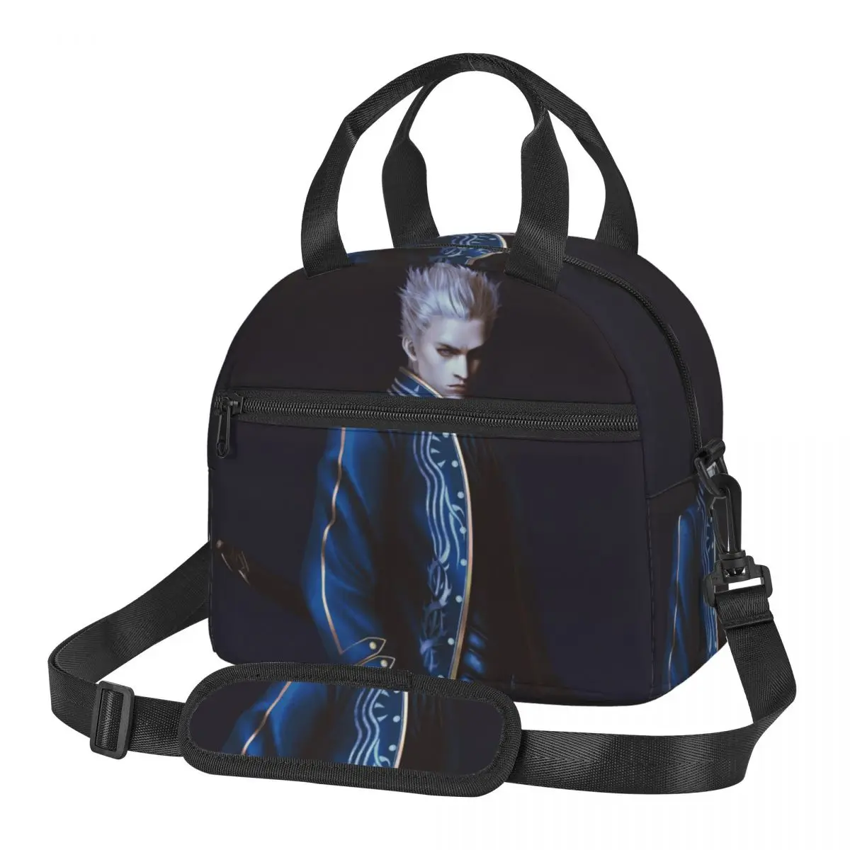 Vergil From The Devil May Cry Series Lunch Bags Insulated Bento Box Lunch Tote Picnic Bags Thermal Bag for Woman Kids Work