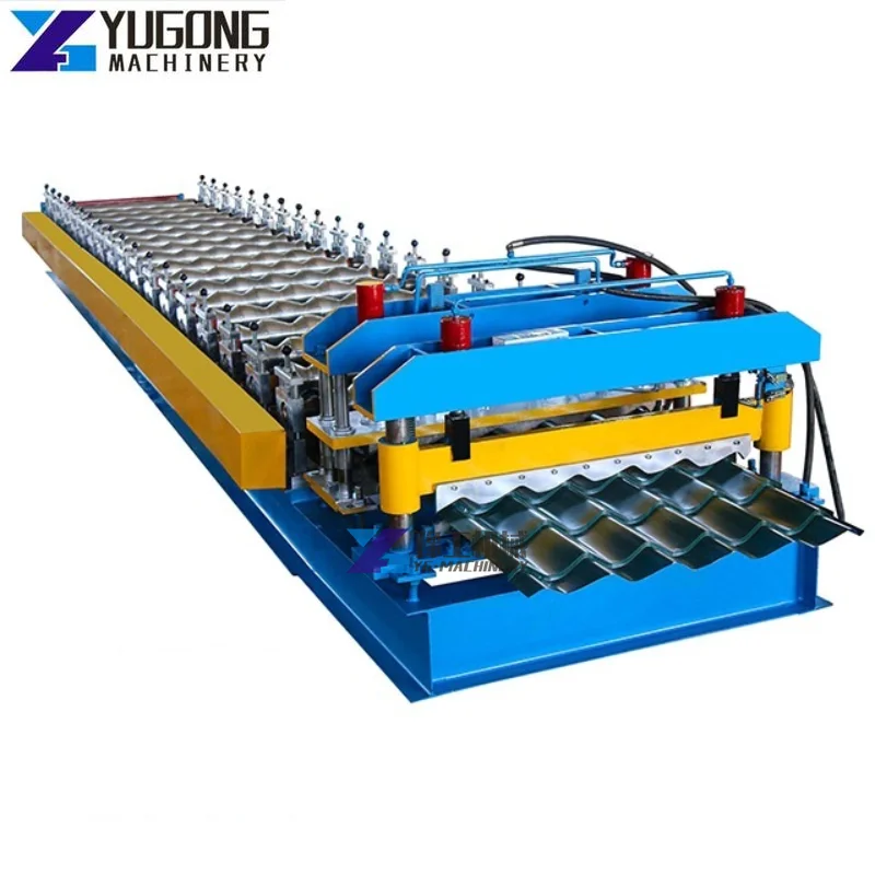 Steel Step Glazed Roof Panel Tile Making Machine Aluminum Metal Glazed Tile Standard Corrugated Iron Steel Plate Machine