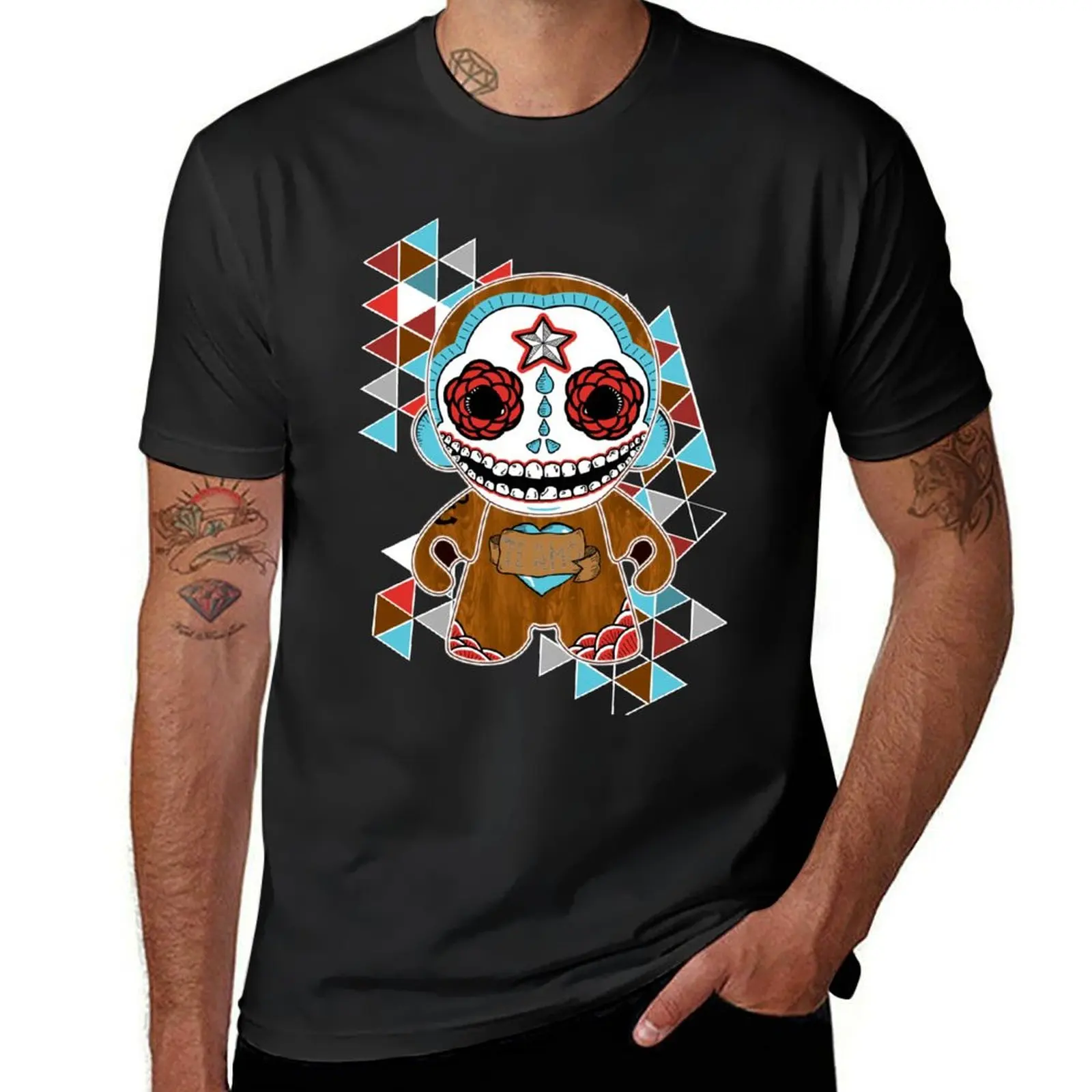 

Te Amo, Said the Sugar Skull T-Shirt vintage aesthetic clothes Luxury man rapper graphic tees fitted t shirts for men