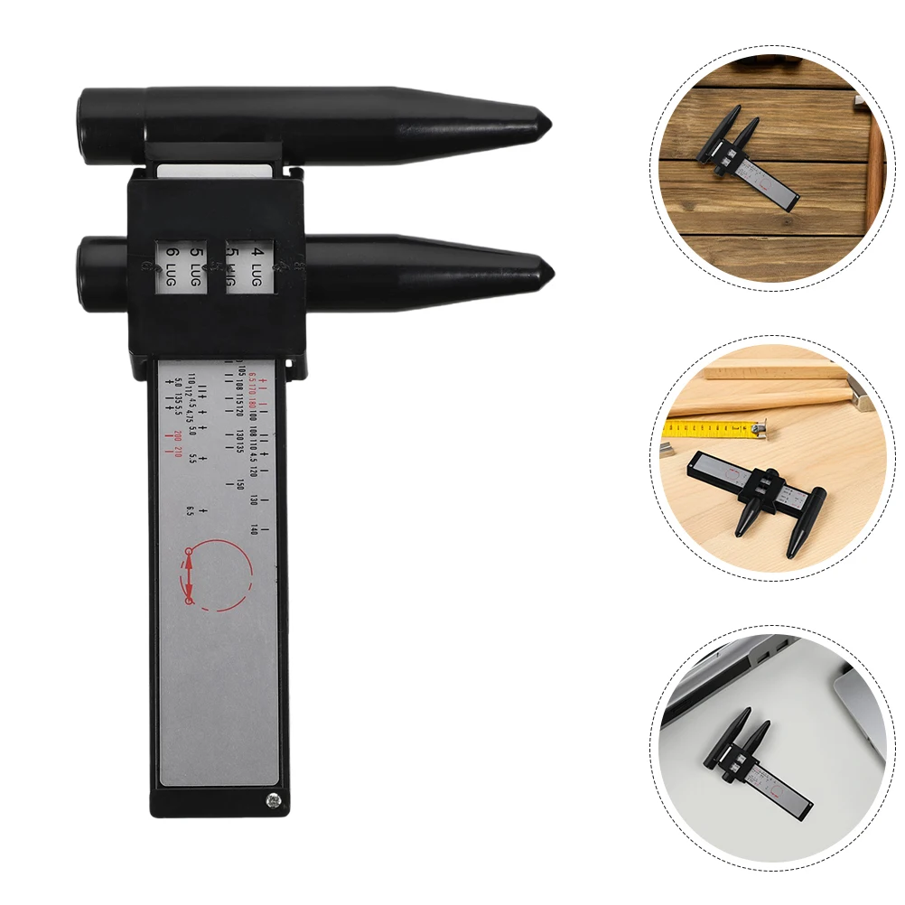 

2pcs Diameter Precise Rim Sizing Measurement Tool Lug Bolt Pattern Dual Compatibility Durable Automotive Modification Tools Hub