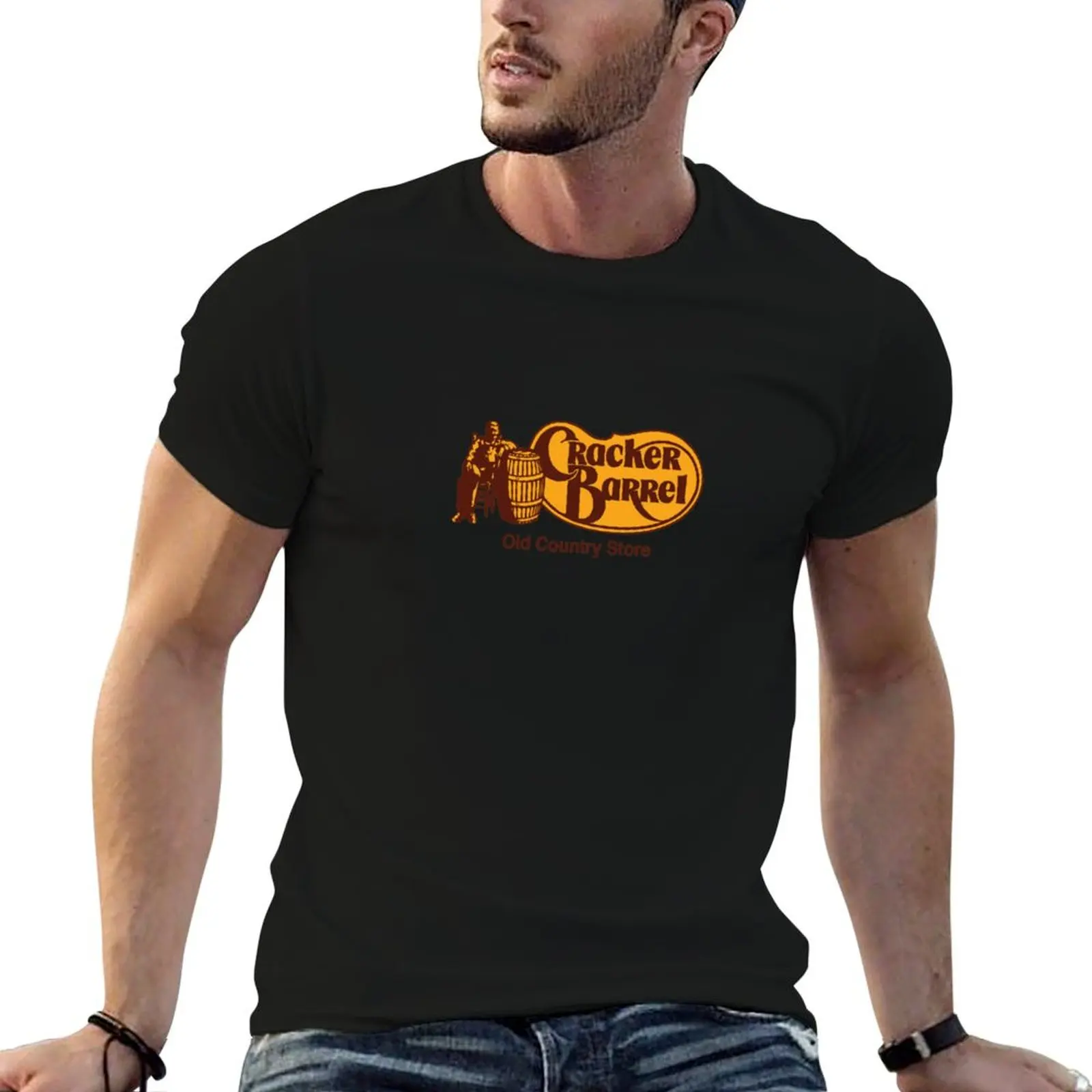 Cracker Barrel Resto Sticker T-Shirt Fashion Casual Short Sleeve Top