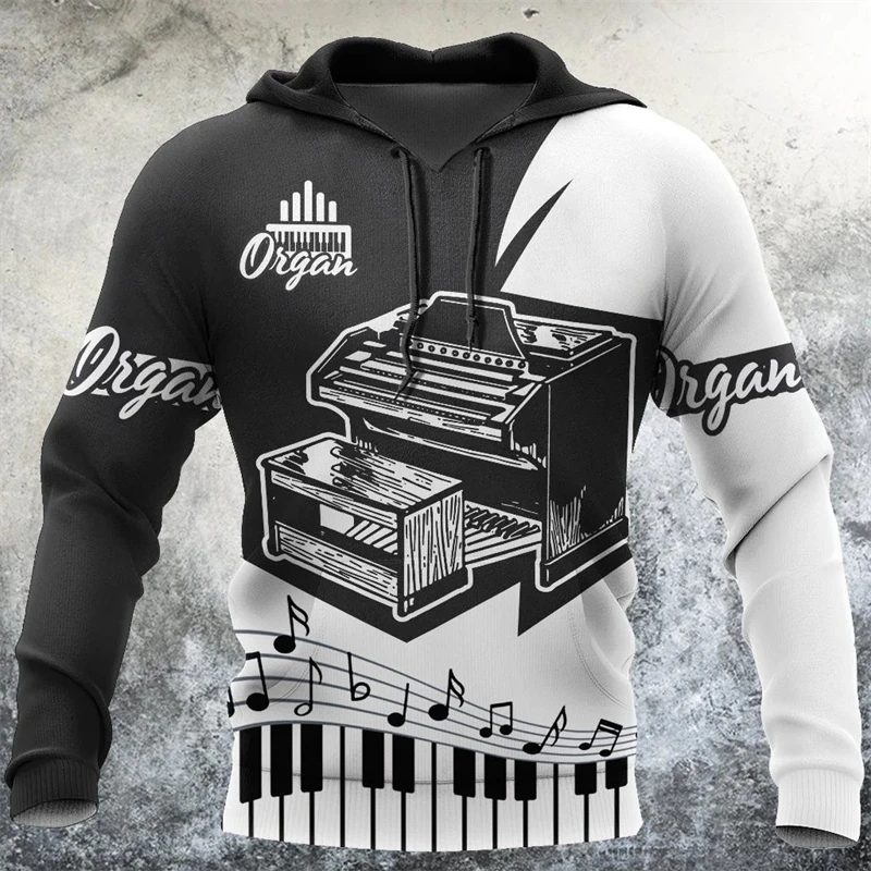 3D Printed Musical Instrument Accordion Graphic Hoodies Women Men Funny New In Hoodies/Sweatshirt Spring Casual Kids Clothing