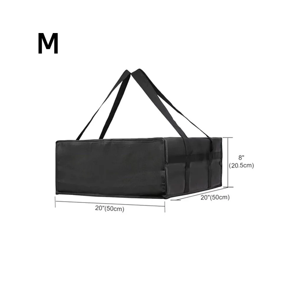 Tas Pengantar Makanan Reusable Terisolasi Sepenuhnya, Tas Pembawa Pizza Penjaga Kesegaran, Ringan, Kotak Penyimpanan Makanan Panas dan Dingin