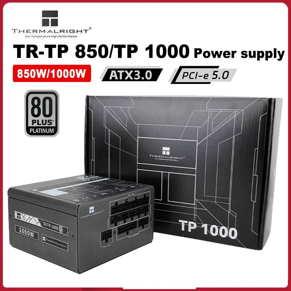 Thermalright TP1000 Platinum Full Module Power Supply 4090 Graphics Card PCIE5.0 Interface ATX3.0 Power 850W 1000W