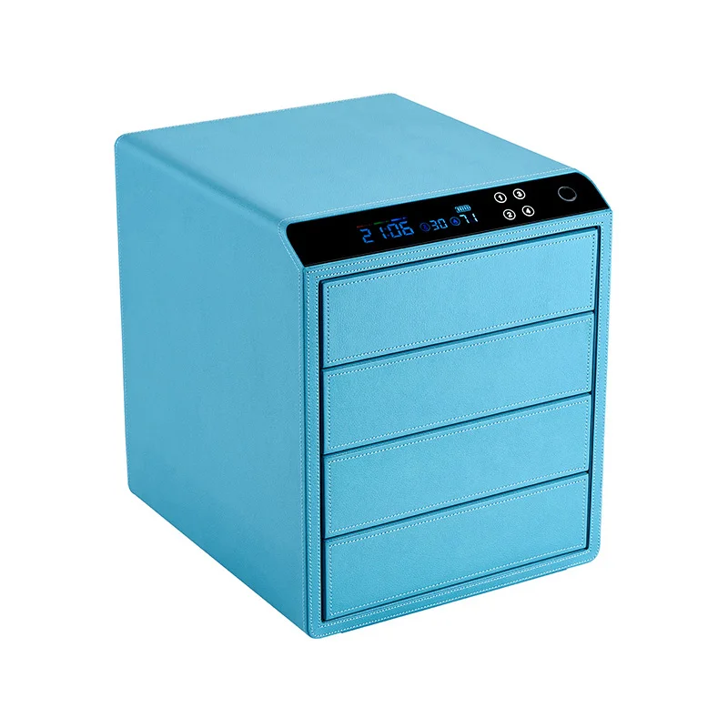 Smart Popular Jewelry Box Leather Storage Safe Box Cabinet Money Deposit Box for Earring Bracelet Necklace Ring Watch view 6