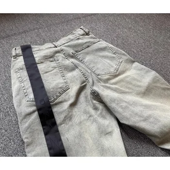Brand New Rick Washed Blue Zipper Pocket Fit Slim Fit PANT Jeans Cotton Denim Pants Comfort Casual Jeans Size S M L XL #B4 5