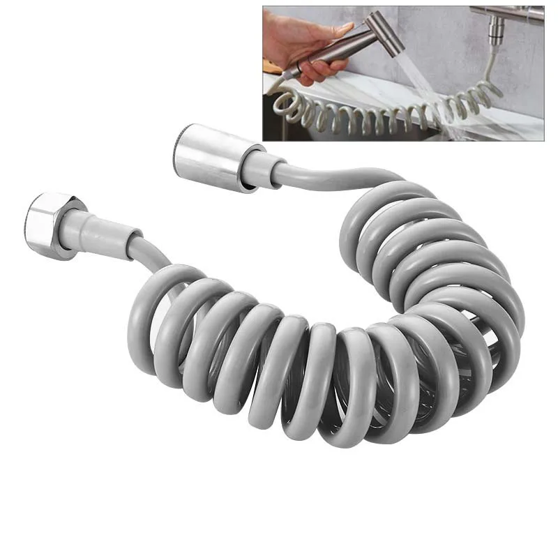 

«Глабкий пружинный душевой шланг 2/3/5 м — прочный пластиковый сантехнический шланг для ванной комнаты, (протекаемый, простой в установке, легкий вес)