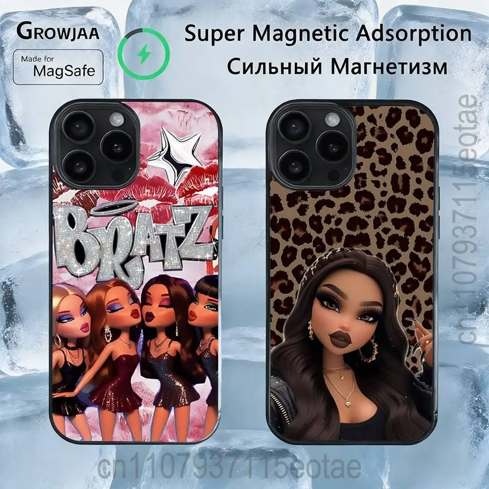 

Fashion B-Bratz DollS Magnetic Phone Case For IPhone 14 16 17 13 12 11 15 Pro Max Plus For Magsafe Wireless Charge Cover