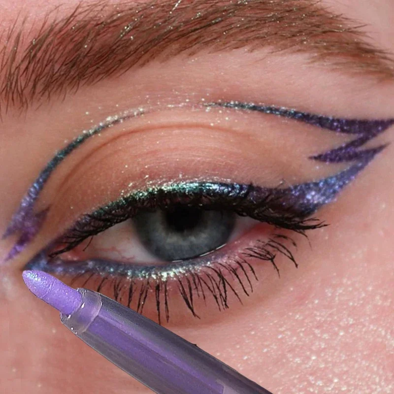 Glitter Pearlescent Eyeliner Pencil Green Gold Purple Shiny Eyeshadow Lying Silkworm Pen Waterproof Beauty Cosmetic Women Makeup