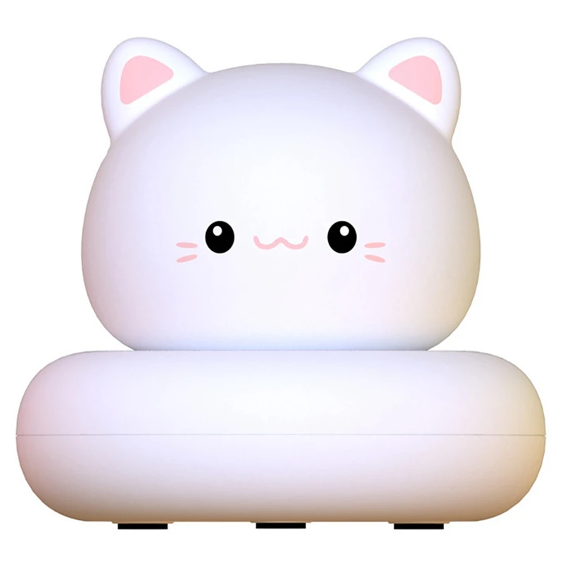 Luce notturna per bambini ricaricabile USB, controllo del rubinetto, Design per gatti, regalo carino per decorazioni per la stanza dei bambini dei cartoni animati per bambini