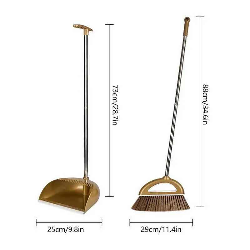 Practical Broom Suit Broom And Dustpan Set Soft Hair Multifunction With Long Handle Household Dustless Dustpan Cleaning Tool