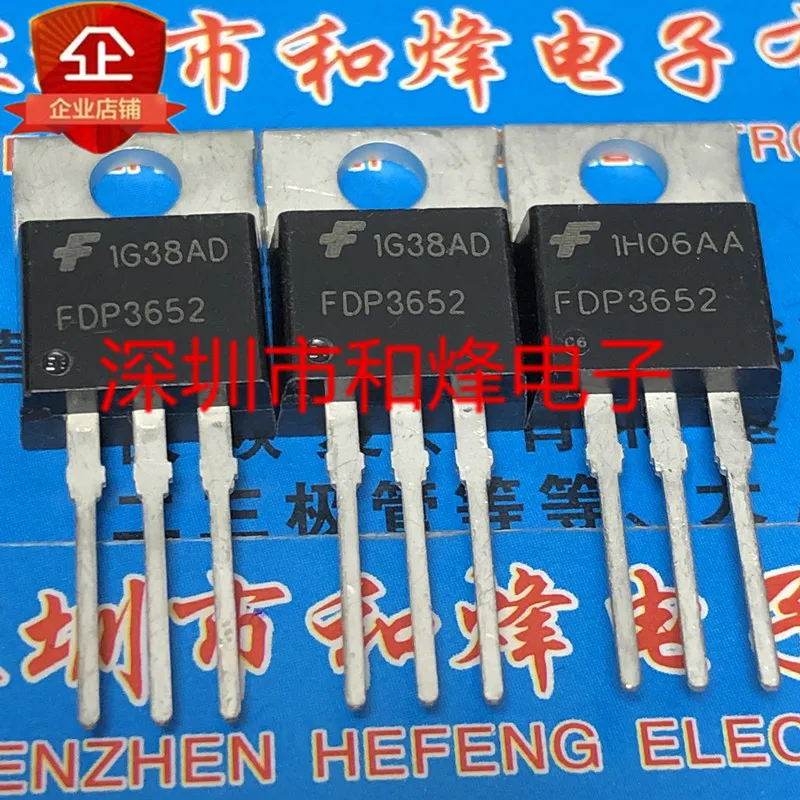 Free shipping   FDP3652  TO-220 100V 61A       10PCS