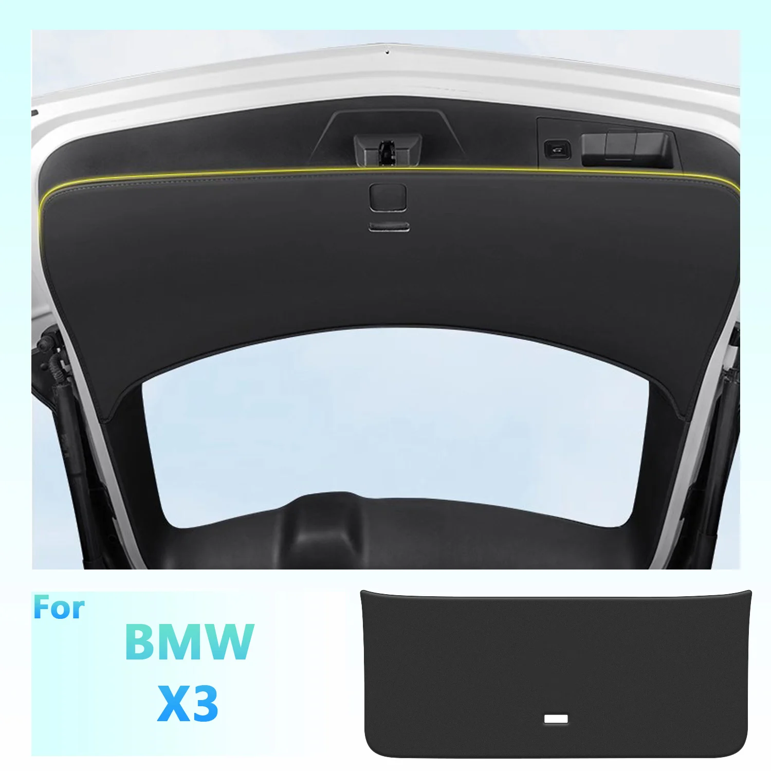 

Car Rear Trunk Tailgate Anti-kick Protective Mat Leather Decoration Pad For BMW X3 G01 2018 2019 2020 2021 2022 Accessories