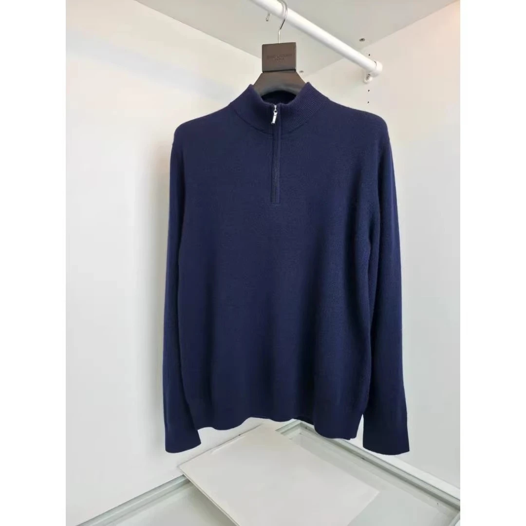 

Italy BC 25aw old money wind half zipper cashmere wool blend knitting