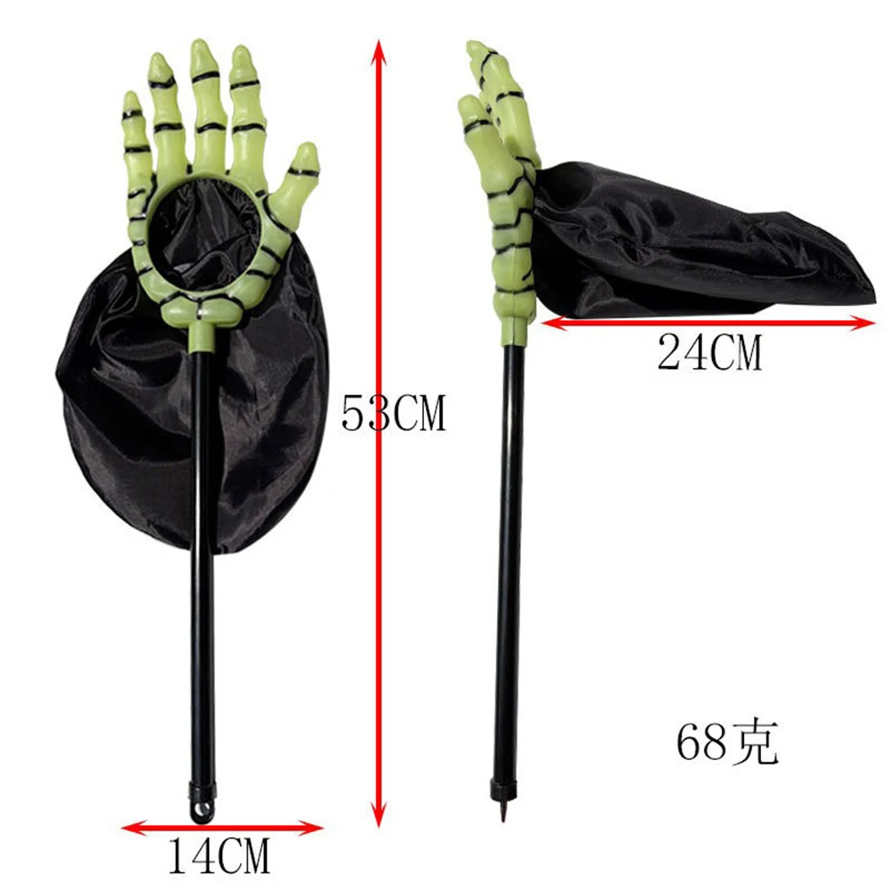 Halloween Begging Candy Bags Palm Skull Pumpkin Candy Bag with Tools Hand Shaped Candy Pouch Party Candy Snack Gift Decorations