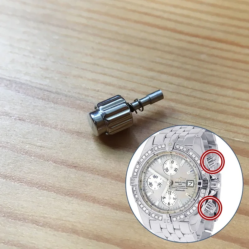 Steel Pusher Button for Breitling Chronomat Evolution 44mm Automatic Watch A13356