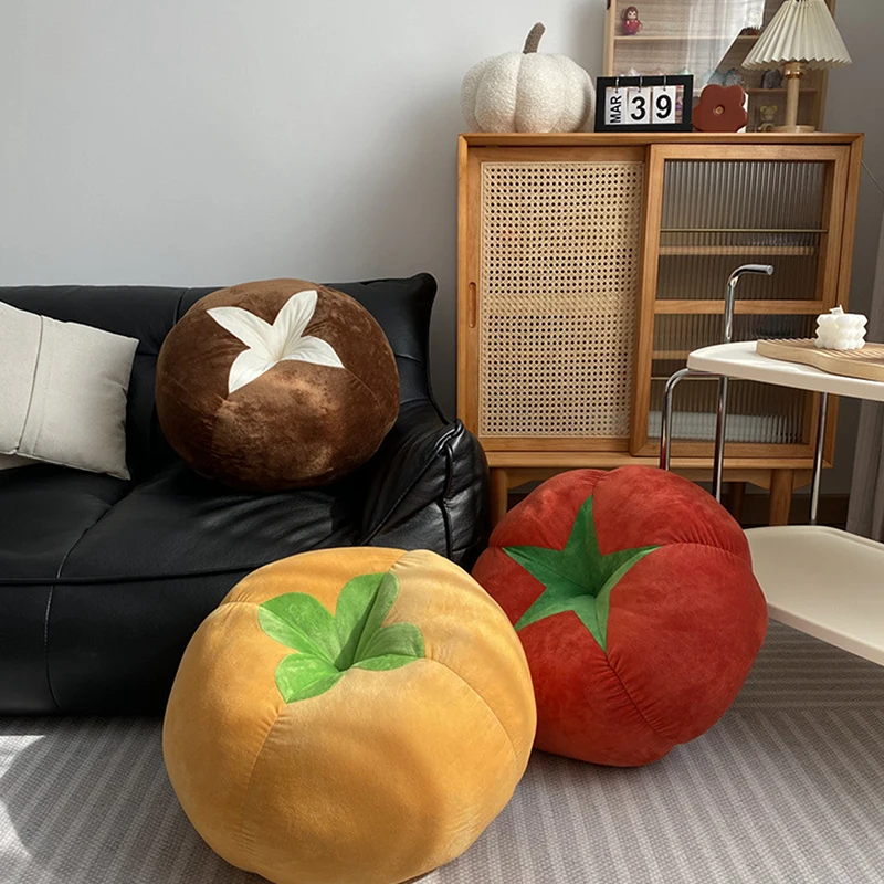 Bay Window Tatami Floor Thickened Butt Cushion Round Tomato Tomato Pillow Vegetable Mushroom Persimmon Futon Cushion