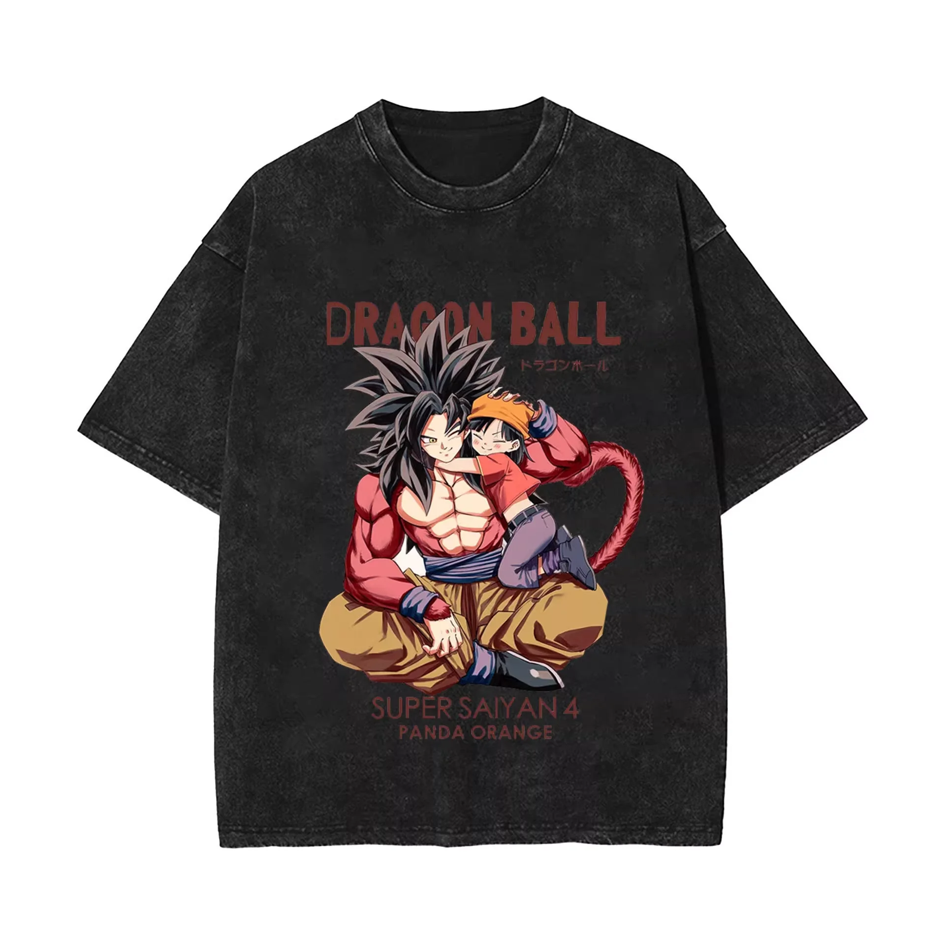 New 2026 Summer Dragon Ball Gohan Nostalgic Anime Men's Washable T-shirt 100% Cotton Heavyweight Family Matching Unisex Classics