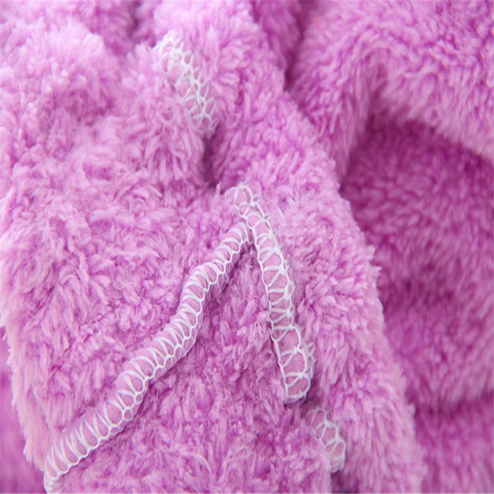 

5Pcs Coral Fleece Hair Drying Cap Thick Double-Sided Fast Absorbent Shower Hat for Quick Dry Home Gym Travel Use