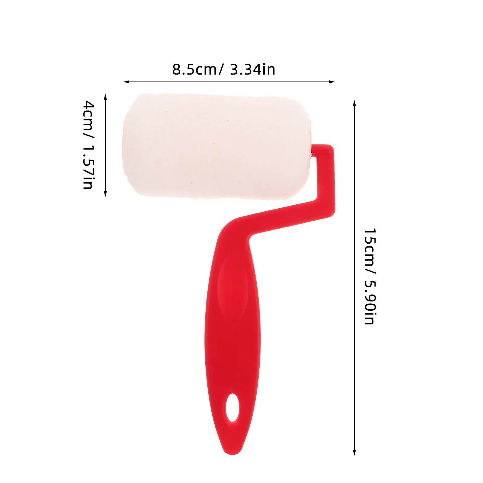Painting Tool Set Mini Paint Roller Brush with Non Slip Handle Cotton Roller Head for Wall Painting Canvas Furniture Repair